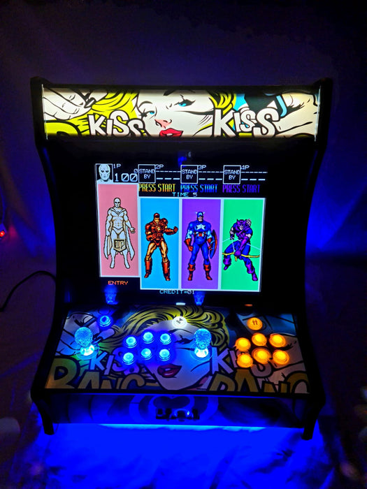 19inch LCD Wooden Bartop Arcade Machine Kiss Kiss 2 Player