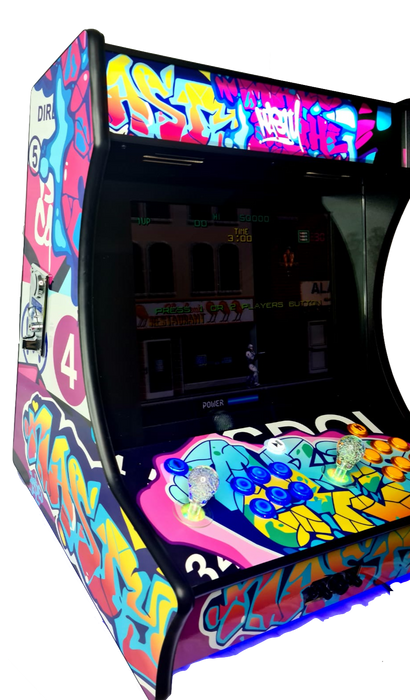 19inch LCD Wooden Bartop Arcade Machine Graffiti 2 Player